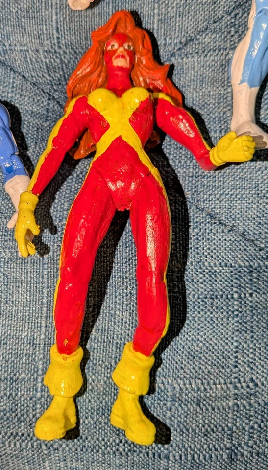 Custom Toybiz X-Men Figure Lot Original X-Factor Beast Cyclops Angel Iceman Grey - Image 4 of 4