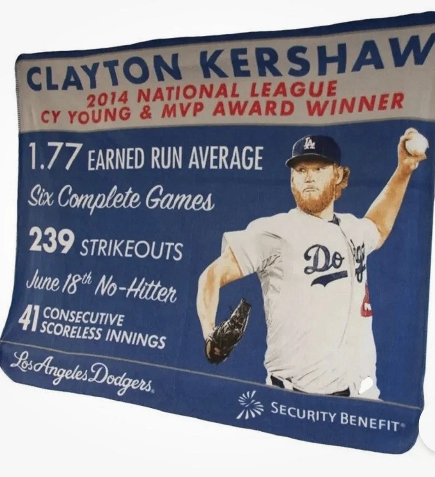 🚨🚨🚨 SELLADO DE FÁBRICA 🚨🚨🚨 Manta polar Clayton Kershaw 2015 LA Dodgers SGA Foto 4 de 4