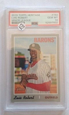 2019 Topps Heritage Minor League Edition - Luis Robert #154 Pinstripes (RC)