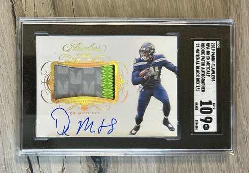 2019 Panini Flawless DK Metcalf RC - Game Worn Patch On Card Auto  ** 1/1**