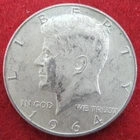 1964 D Kennedy Silver Half Dollar - Circulated - Actual Coin O114