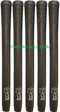 The Grip Master Kidd Leather Golf Swing Grips Midsize .60" Round Black Set of 5