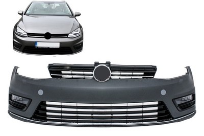 Frontstoßstange für VW Golf 7 13-17 R-Line Look Untere Verlängerung Nebellichter