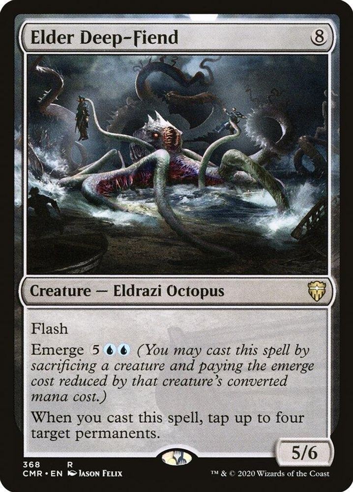2020 Magic: The Gathering: CMR - Elder Deep Fiend (#368, R, Near Mint)