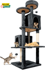 58.5Inch Large Cat Tree Tower Condo for Indoor Cats, Soft Plush Multi-Level Clim