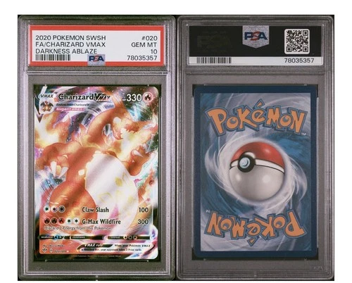 PSA 10 2020 Pokemon Sword & Shield Darkness Ablaze Charizard VMAX: See Feedback.