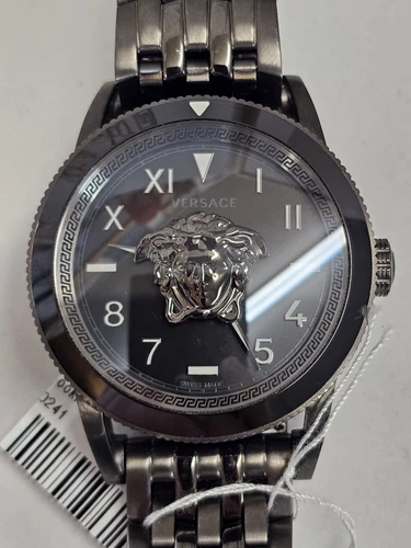 Orologio Versace V Palazzo VE2V00522 Uomo Quarzo Acciaio Fumi Usato!