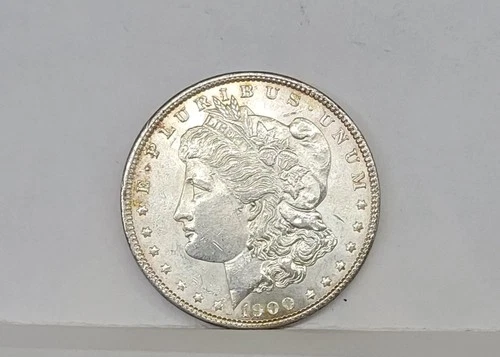 1900 $1 Morgan Silver Dollar Uncirculated Light Toning  Better Date