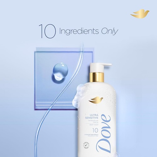 Dove Fragrance Free Body Wash Ultra Sensitive Gentle all-over cleanse 10 essenti - 第 5/5 張圖片