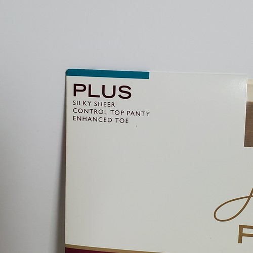 1 Hanes Silk Reflections Silky Sheer PANTY HOSE - SIZE 2 PLUS ~ Nude NEW Sealed - Picture 3 of 7