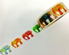Boho Elephant Washi Tape Papercraft Planner Supply Journal Baby Shower Party