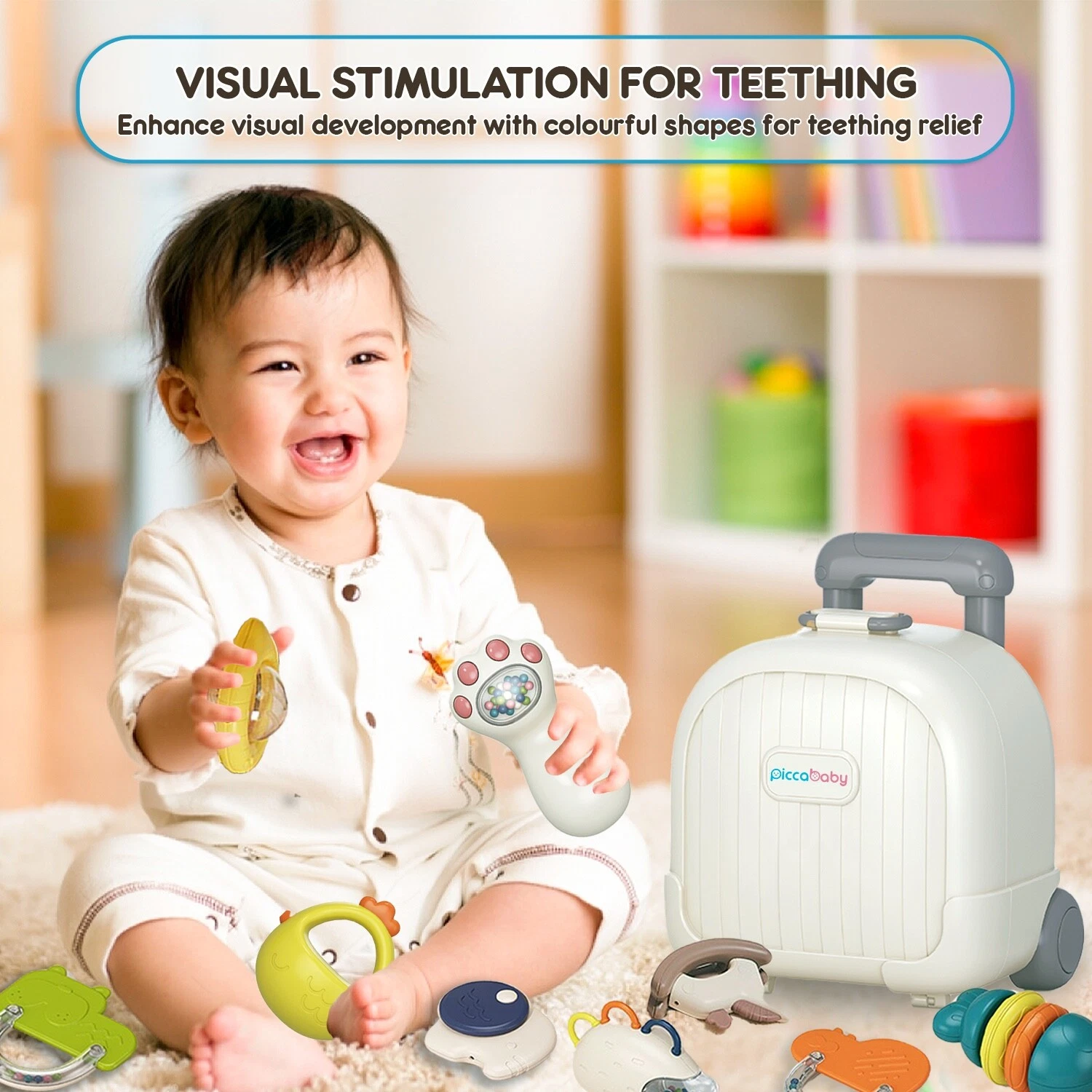 Baby Rattles And Teethers BPA Free Teething Infant Gift Set Fun Time Newborn Toy
Opens in a new wind