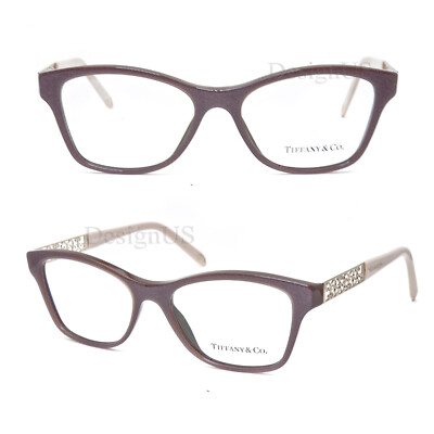 Tiffany & Co. TF 2130 8210 52-16-140 Women\'s Eyeglasses Made in Italy Frames Tiffany & Co. TF 2130 8210 Rectangle Plum Pink Gold Frame  main image 4
