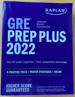 GRE Prep Plus 2022 Kaplan Vorbereitungsbuch