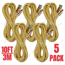5PCS Heavy Duty Micro USB Fast Charger Data Cable For Samsung Android HTC LG Lot