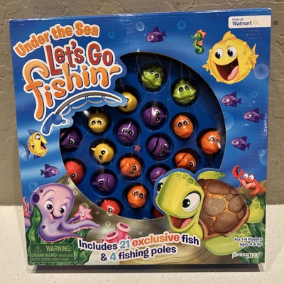 LET'S GO FISHIN' Under The Sea Fishing w Pole Motorized Game Board for Kids