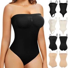 Women Strapless Firm Shapewear Tummy Control Bodysuit Seamless Shaper Tube Tops