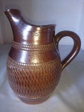 ANCIEN  BEAU PICHET BROC CARAFE EN GRES DU BERRY 1970 FRANCE FAIT MAINS