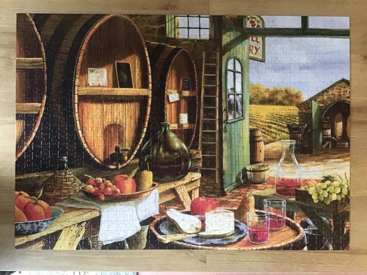 Vineyard Barrel 1000 Piece Jigsaw In Good Used Condition