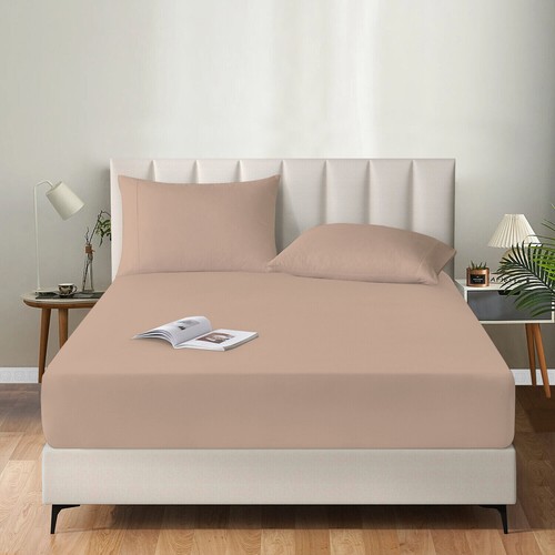 Extra Deep Fitted Sheet 16''/40cm 200TC Egyptian Cotton Single 4FT Double King S - Picture 123 of 148