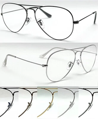 Anti-Blue Light Pilot Aviators Reading Glasses Large Lens Double Bridge R3025