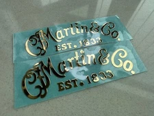 2Pcs Custom Fender Electric Guitar Headstock Self-Adhesive Metal Stickers Golden