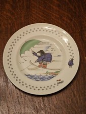 Coalport Paddington Bear Child's Plate Water Skiing England Bone China 1983. 7"