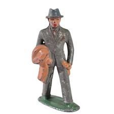 Vintage Barclay Toy Soldier B158 Man in Suit Businessman Train Passenger