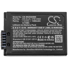 BATTERIE 1280mAh Type EN-EL25 VFB12502 For Nikon Z FC Mirrorless, Z30 Z50 ZFC