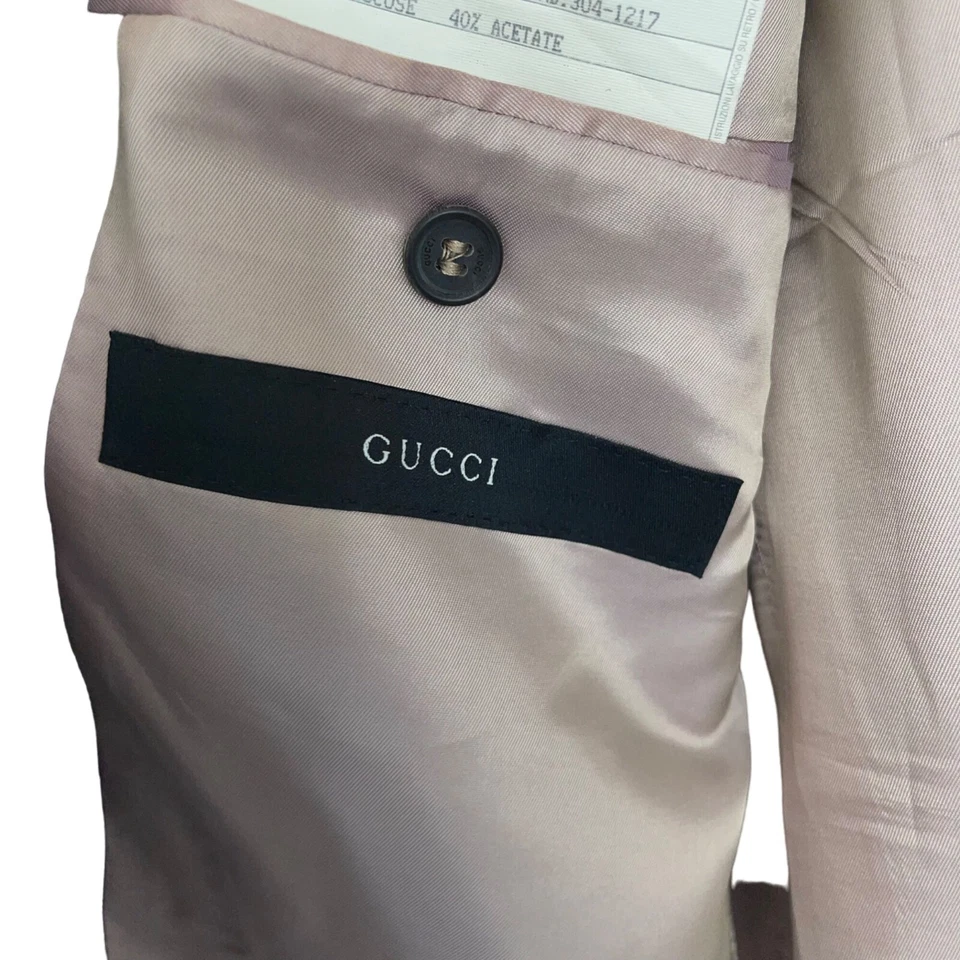 Gucci Blazer Mens Size 52 Black Wool All Season Pockets Lined Italy Classic - Image 3 of 4