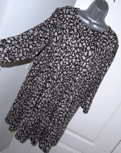 ✿NEW Ladies NEW LOOK green mix stretch double tired smock dress size 16 - Picture 3 of 5