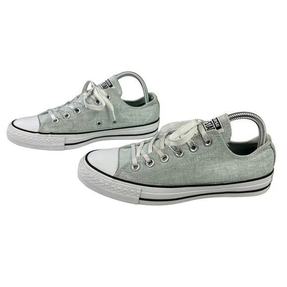 Tênis Converse Feminino Tamanho 8 All Star Sparkle Malha Boi Sapatos Top Baixo - Imagem 2 de 4