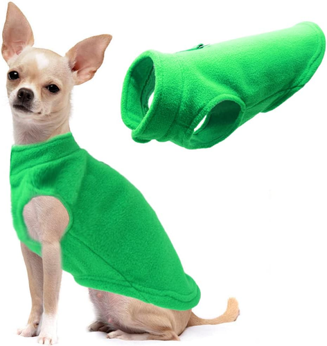 Dog Fleece Vest Soft Winter Jacket Sweater with D-Ring Leash Cold Weather Coat H