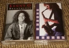 Lot of 2 Kenny G Cassette Tapes Jazz music albums G Force/Breathless CLASSIC