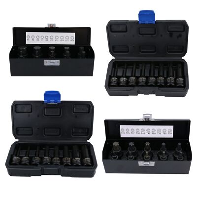 1/2 Zoll Impact Torx Star Innensechskantschlüssel Steckschlüssel flach + tief...