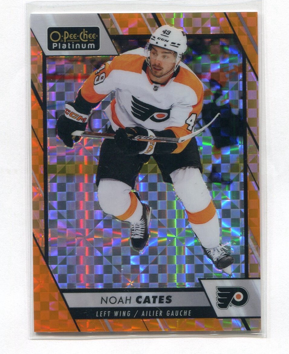 2023-24 O-Pee-Chee Platinum Noah Cates Orange Checkers /25 #130 Flyers