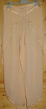 ETHNIQUE ORIENTAL SAROUEL CRÊPE VISCOSE BRODÉ ABRICOT TERA BORA T 2 NEUF