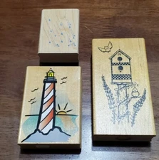 wooden rubber stamp craft scrapbooking lot supplies craft Embossing & Hero Arts