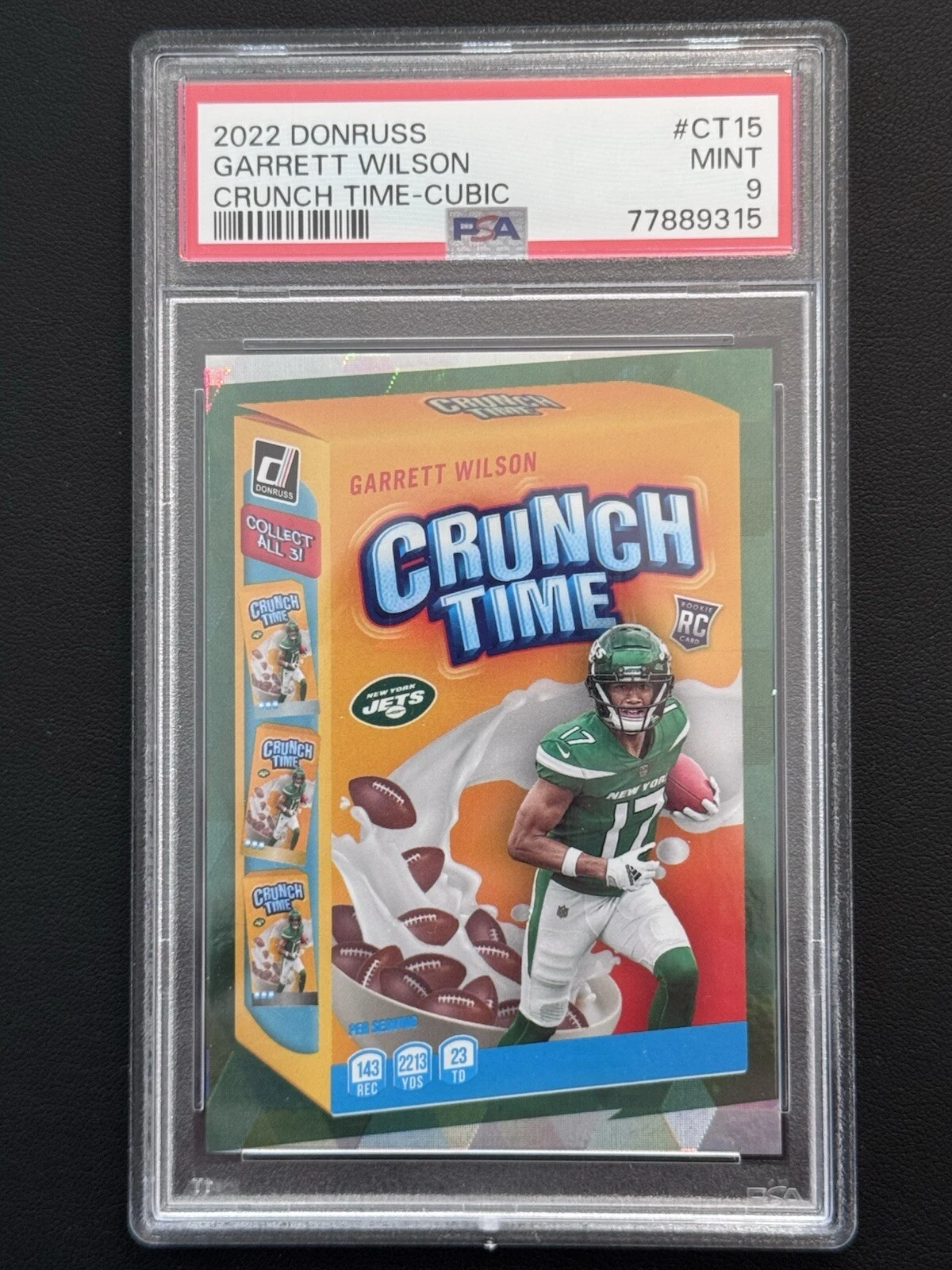 Garrett Wilson Panini Donruss Crunch Time #CT15 Cubic