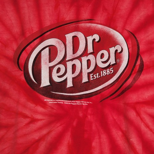 DR PEPPER Shirt ADULT RED SMALL TIE DYE SODA POP CASUAL MENS NWT - Picture 4 of 12