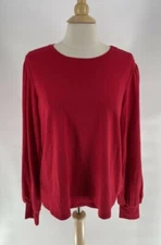 NWT Social Standard Julia Brushed Knit Red Size Large