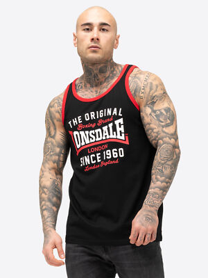 Lonsdale Herren Singlet normale Passform ANDOVER NEU & OVP 3426