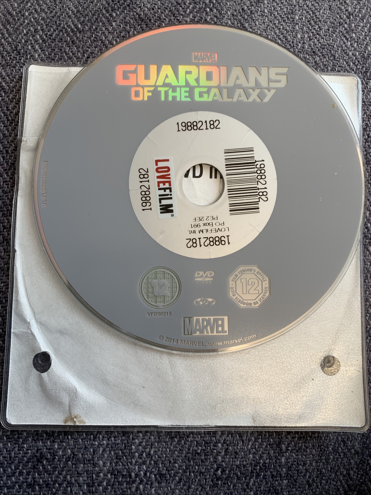 Guardians of the Galaxy DVD - Disc Only  (2014) Chris Pratt, Gunn Ex-Rental MCU