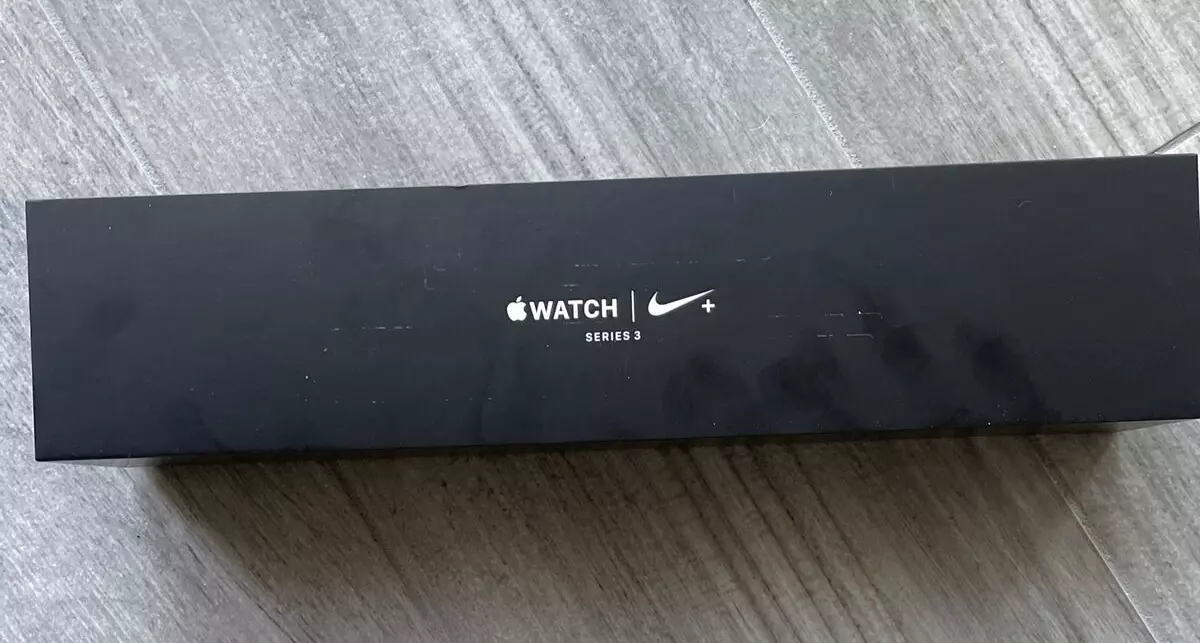 Apple Watch Nike Plus Nike+ Series 3 42mm Space Gray Sport Band EMPTY BOX ONLY