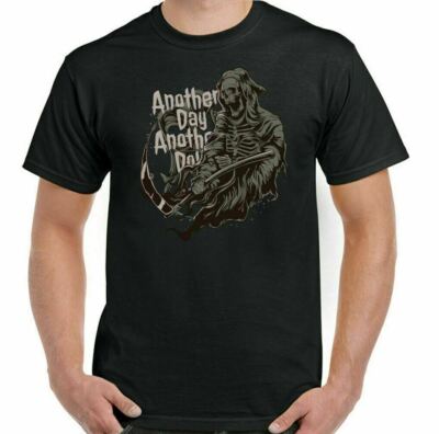 Biker Sensenmann Herren Death Tattoo Gothic Motorrad Another Day Dollar