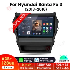 Android 13 For Hyundai Santa Fe 2013-2016 Car Stereo Radio CarPlay 6G+128G GPS 