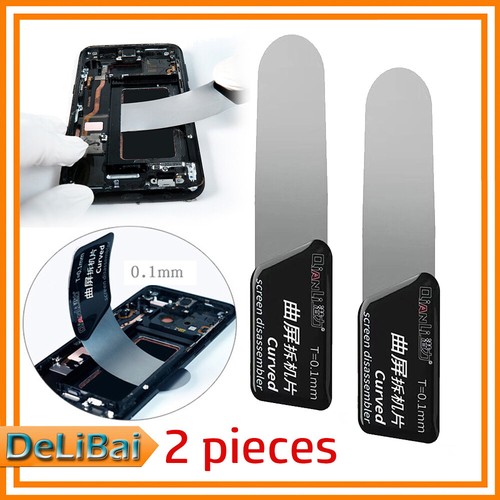 2pcs Qianli Curved LCD Screen Disassembler 0.1 ULTRA THIN Pry Tool Phone Repair - Picture 1 of 8