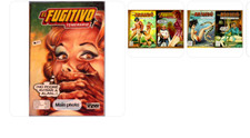 5 Cómics de Arandu/Fugitivo Años 80 Pulpa Chica Peligro Ciencia Ficción Crimen Pulpa Dinosaurios Españoles