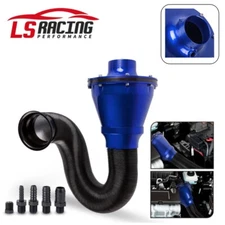 US Universal Apollo 70mm Cold Air Intake System Air Filter Kit Blue with Logo