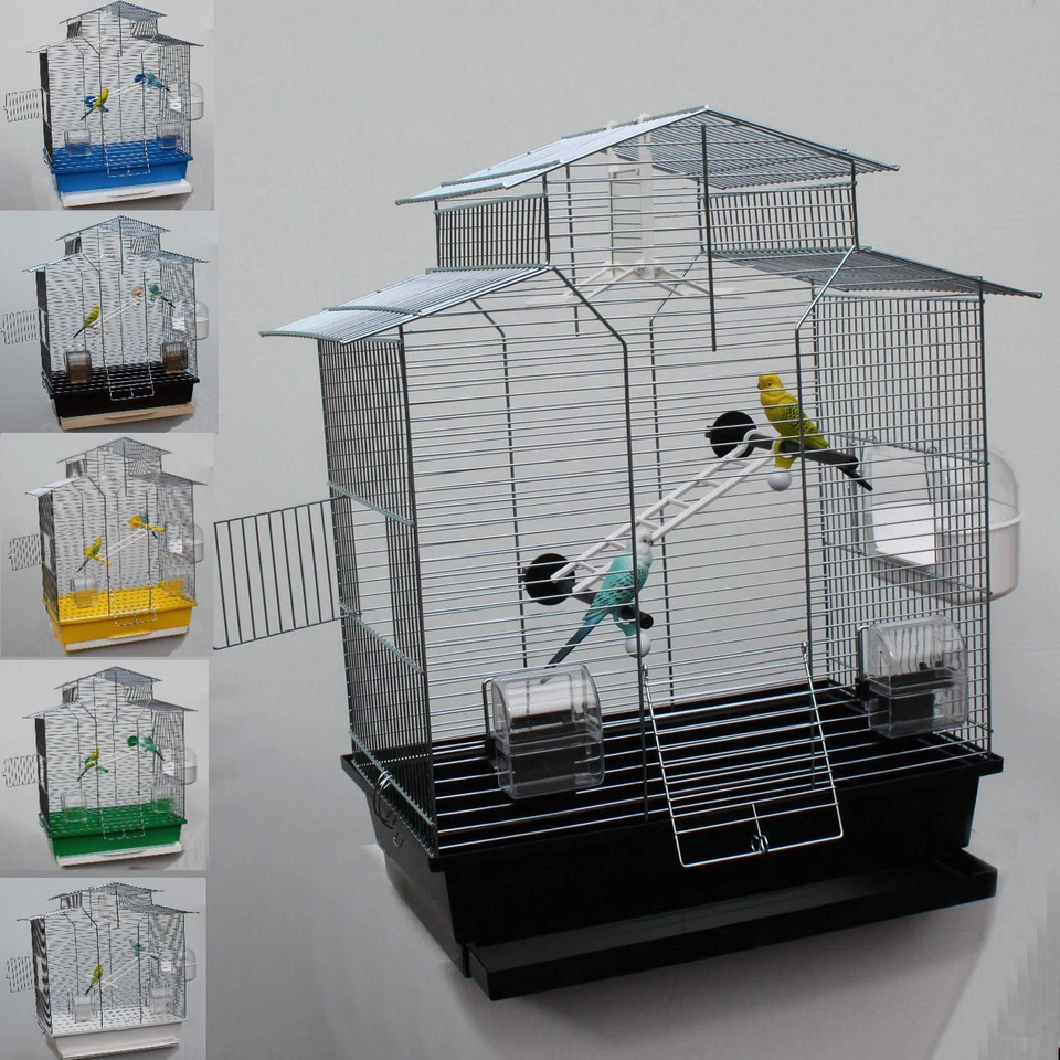 XXL-HEIMTIERCENTER XXL Vogelkäfig Vogelbauer Wellensittich Finken Kanarien Käfig Top Qualität